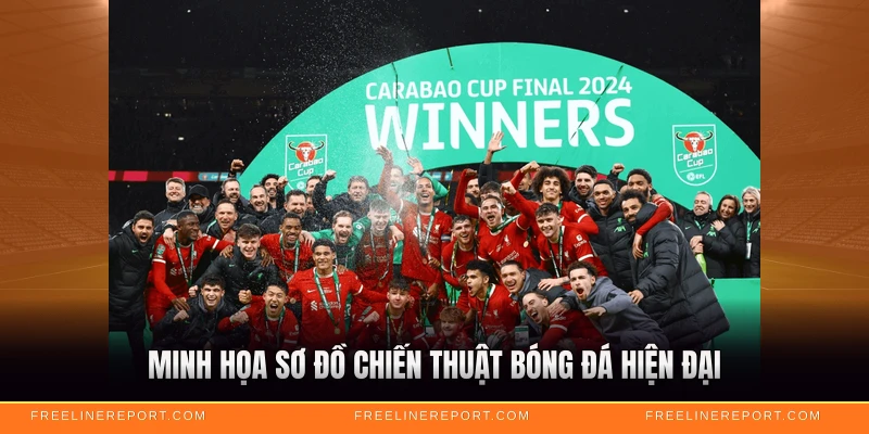 Minh họa sơ đồ chiến thuật bóng đá hiện đại